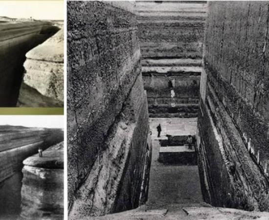 Images of Zawyet El Aryan from the time of the excavation by Alessandro Barsanti.