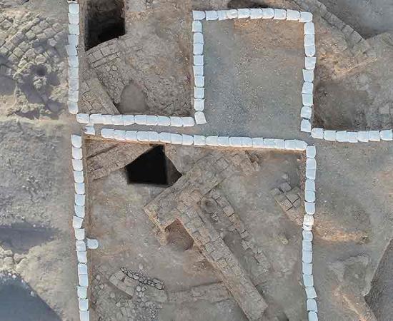 The Achaemenid circular structure discovered at Tappe Takhcar-Abad	Source: Mohsen Dana et al. / Antiquity