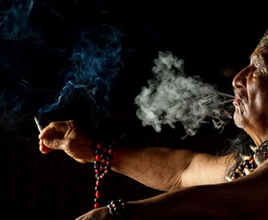 Amazonian Shaman Smoking