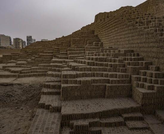 Huaca Pucllana pyramid, an example of adobe building using adobe bricks in Miraflores district in Lima City, Peru.	Source: videobuzzing / Adobe Stock
