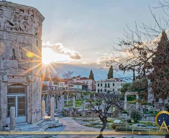 Temple of Winds in the ancient Agora, in Plaka district in Athens (vaios karalaios/ Adobe Stock)