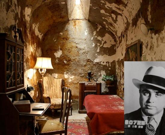 The prison cell of Al Capone at Eastern State Penitentiary