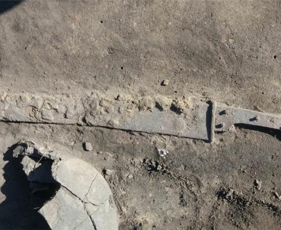 This well-preserved sword is a rare ancient Polish weapon discovered near Bejsce. Source: J. Bulas