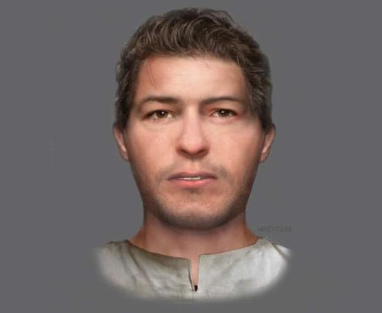Facial reconstruction of one of the ancient Scots who may have come from Loch Lomond but  was buried at Cramond. Source: Hayley Fisheer / University of Aberdeen