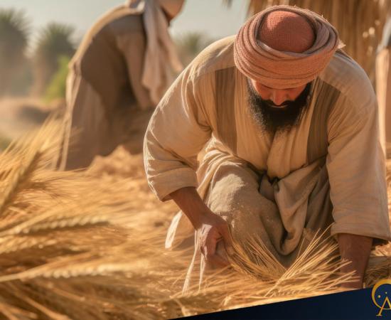 AI image of farmer life in ancient Egypt.