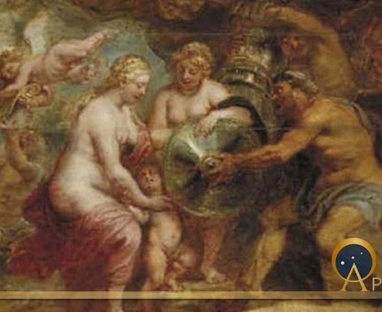 Thetis receiving the arms of Achilles from Hephaestus by Peter Paul Rubens (1630)     Museum Boijmans Van Beuningen (Public Domain)