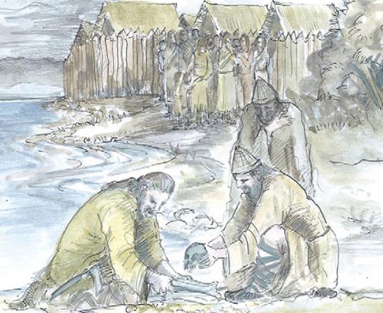 Ancient child skulls  gifts for Bronze Age lake gods