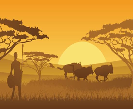 Ancient hunters stalked wildebeest and gazelle 2 million years ago. Source: frilled_dragon /Adobe Stock