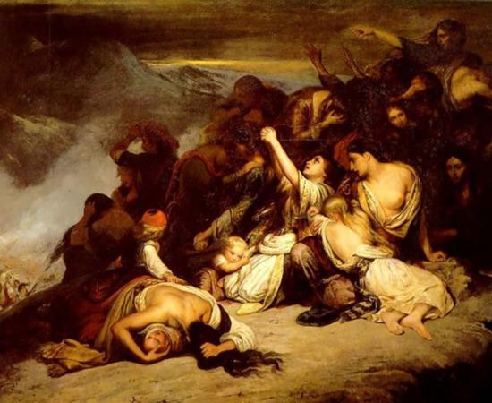 Ary Scheffer (French, 1795-1858): ‘The Souliot Women’, 1827, Oil on canvas, Paris, Musée du Louvre. Around the world, ancient laws tended to favor men over women, often with dire consequences. Unfortunately, many would argue the problem still exists