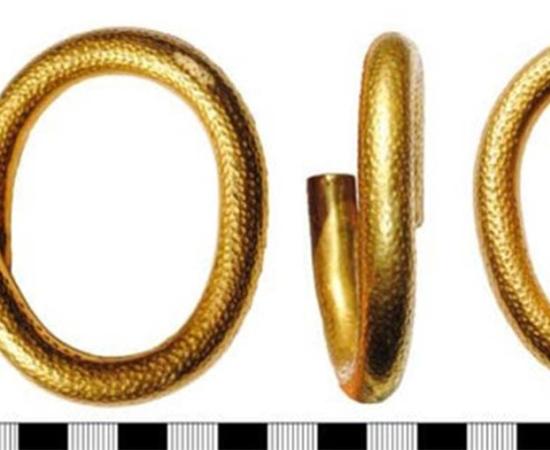 This Bronze Age gold arm ring is one of the ancient treasures found in Britain in 2019. Source: British Museum/Portable Antiquities Scheme