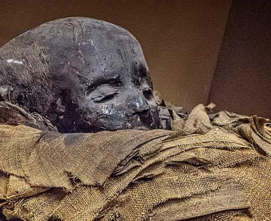 Representational image of a child mummy. Child mummies have been scanned to reveal the prevalence of anemia in ancient Egyptian children. Source: Mary Harrsch / CC BY-SA 4.0