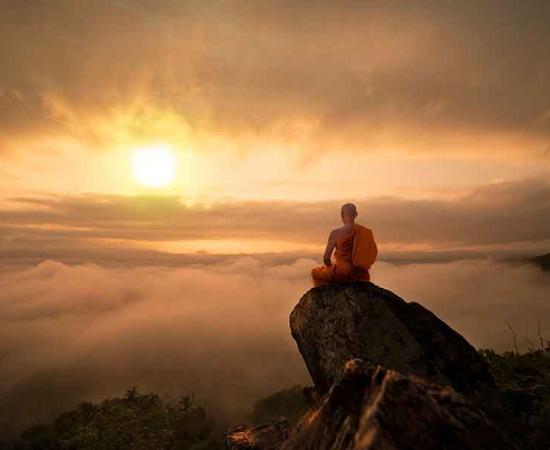 The concept of meditating in nature is based in beliefs in animism. Source: ittipol / Adobe Stock 