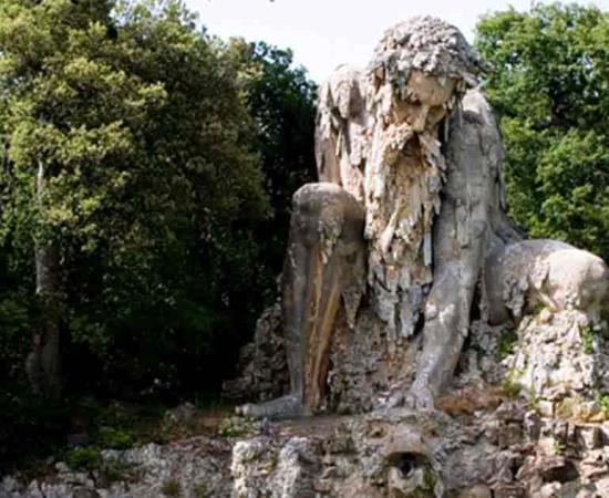 Huge 16th century statue known as the Apennine Colossus by Giambologna in the garden of the Villa Demidoff di Pratolino, Tuscany, Italy.  Source: Antonio Scaramuzzino/CC BY NC ND 2.0