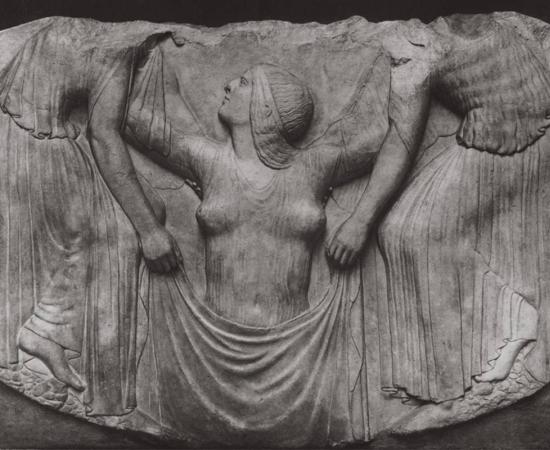 Birth of Aphrodite. Altar of Aphrodite, so-called Ludovisi Throne. Marble. First third of the 5th century B.C. Rome, Roman National Museum, Palazzo Altemps.