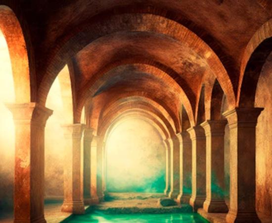 Cistern inside an ancient aqueduct. Source: Alfazet Chronicles / Adobe Stock.