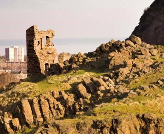 The medieval ruins of St Anthony’s Chapel