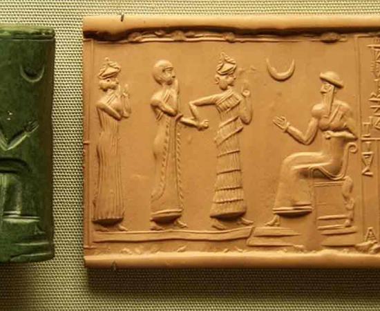 Sumerian Cylinder Seal of King Ur-Nammu, about 2100 BC. Source: Steve Harris/CC BY-SA 2.0
