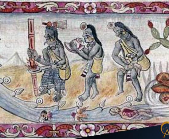 1499 depiction of Aztec ritual sacrifice.