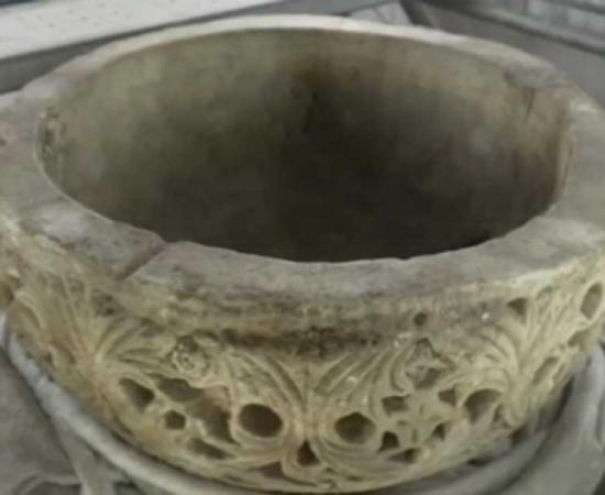 1500-year-old baptismal font discovered at place of Jesus’ birth. Source: Christian Media Center – English / YouTube Screenshot.