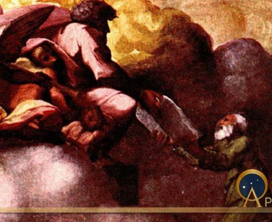 Moses Receiving the Tablets of the Law, by Raphael, in the Palazzi Pontifici, Vatican (1518) (Public Domain)