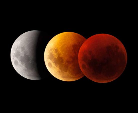 Blood moon lunar eclipse