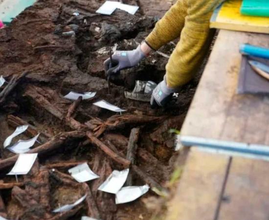 10,500-year-old cremated bog bones were found in northern Germany. Source: ALSH
