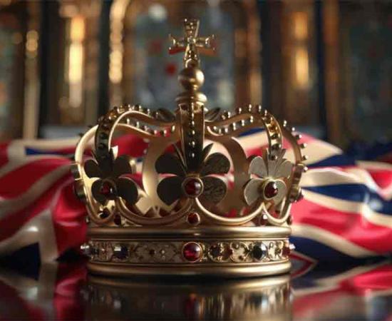 AI illustration symbolic of the British monarchy. Source: Julia Zarubina/Adobe Stock