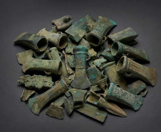 Havering Hoard of Bronze age weapons and tools found in London.  Source: Museum of London