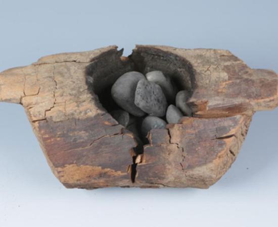 Wooden brazier used for recreational cannabis use. Source: Xinhua Wu / Science Advances