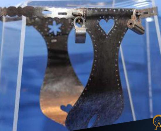 A chastity belt that was probably fabricated in the 1800s.