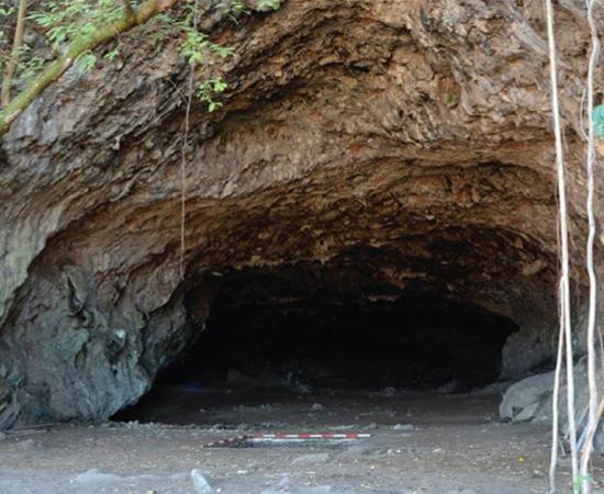Entrance to Makpan Cave on Alor Island, where the child remains were discovered in the context of a ritual burial. Source: Dr. Shimona Kealy / ANU