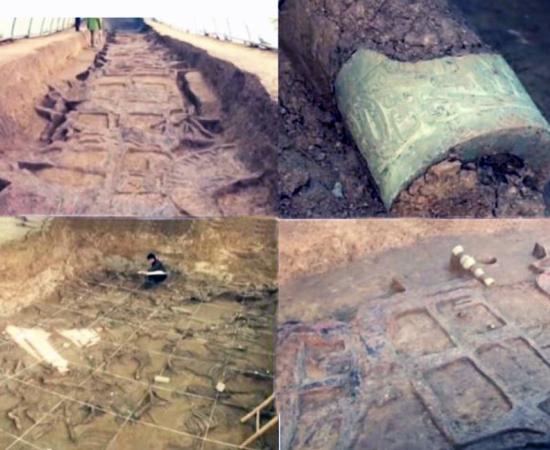 2,800-year old tombs surrounded by 28 chariots and 98 horses in China