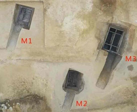 The three tombs were all built by the same Chinese family, and while two of them had been looted the third, “M3” was intact. Source: Institute of Archaeology at the Chinese Academy of Social Sciences.