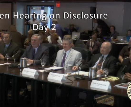 Citizen Hearing on Disclosure - Day 2