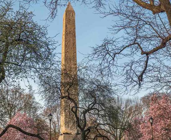 Cleopatra’s Needle, better known as Thutmose Obelisk, in Central Park, New York. Source: John Anderson / Adobe Stock