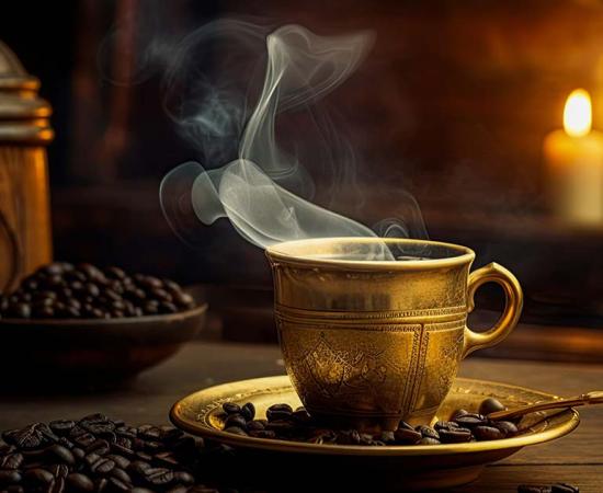 Steaming cup of coffee. Source: alexandarilich / Adobe Stock