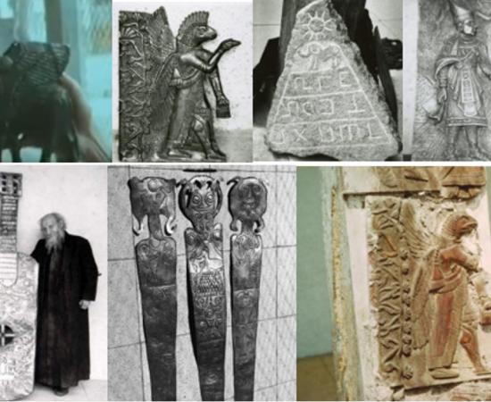 A collection of artifacts given to Father Crespi