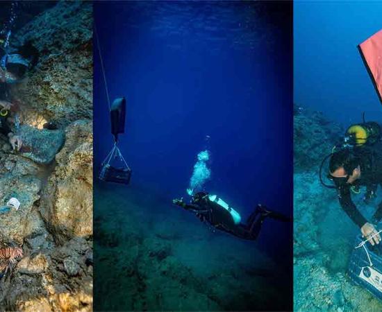 Images of the exploration of the Bronze Age copper ingot shipwreck, at the Bay of Antalya. Source: Mateusz Popek/ Nicolaus Copernicus University in Toruń
