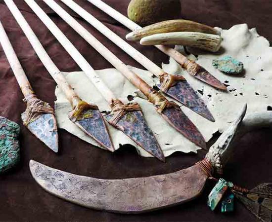 Copper tools from the Old Copper Culture of the Great Lakes region.		Source: Michelle Bebber / Kent State University Eren Laboratory