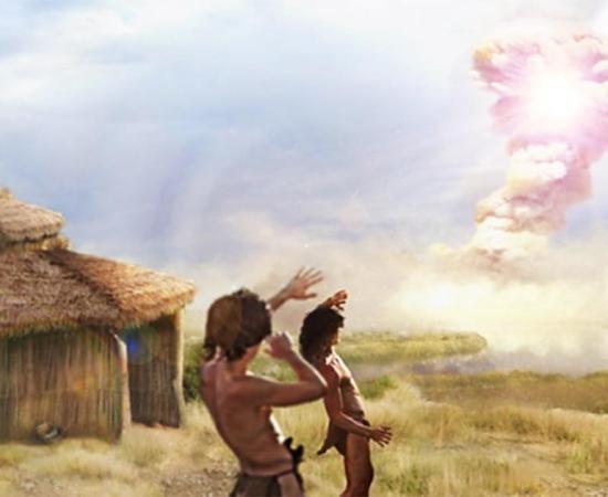 An artistic representation of the cosmic impact. Source: UC Santa Barbara