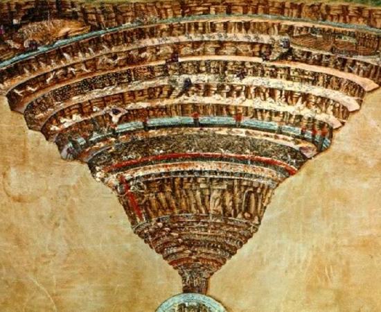 Botticelli's Map of Dante's inferno