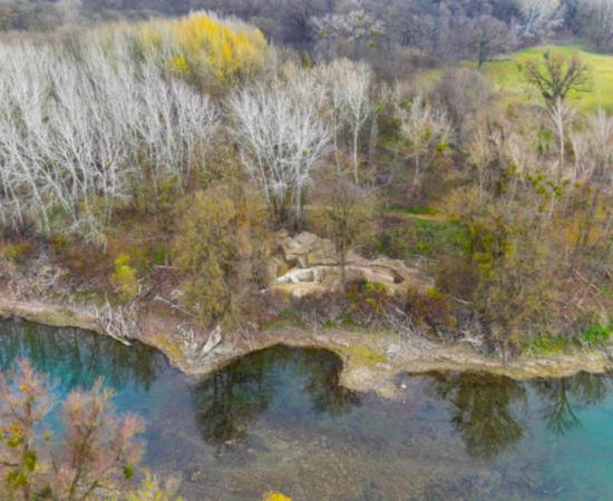 The “Desolate Castle” along the Danube in Austria, hidden in the trees.