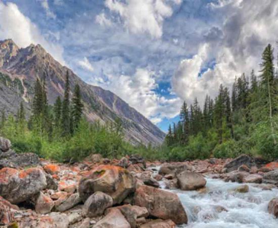 Mountain River in East Siberia. Source: zhaubasar/Adobe Stock