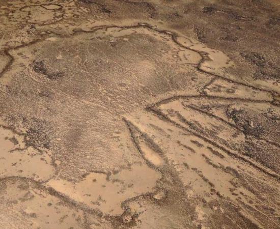 A kite from above, taken from a balloon with a camera attached. Source: Global Kites Project