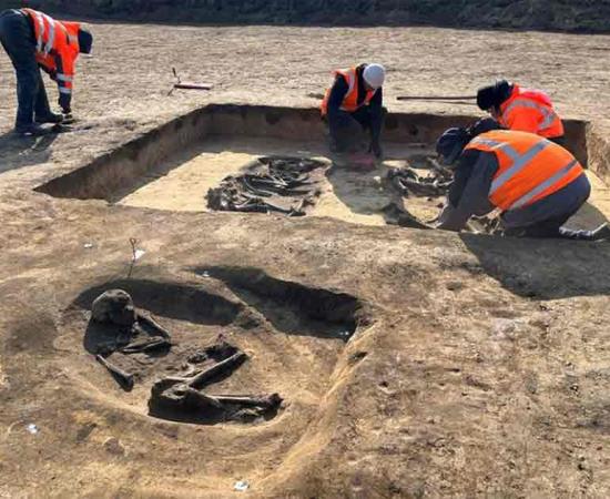 Excavations of the Neolthic burial mounds at Eulenberg have revealed wooden graves with multiple occupants. Source: LDA / Heritage Daily.