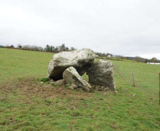The dolmen tomb at Killaclohane in County Kerry 