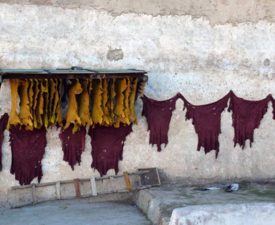 13th century cat- and goat-hide shop