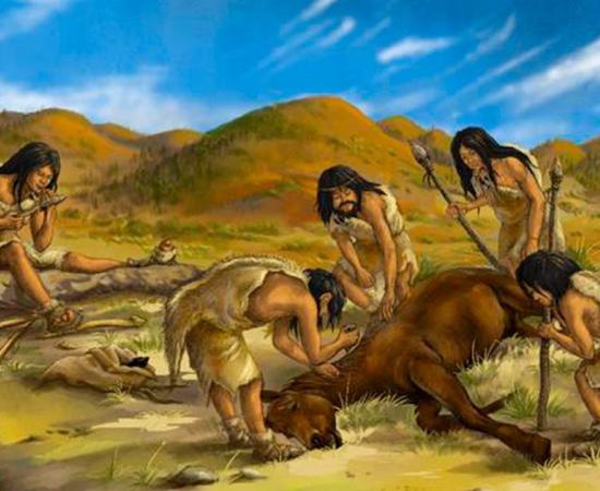Reconstruction of Shiyu "horse-hunters", earliest known modern humans in China. Source: GUO Xiaocong/Nature