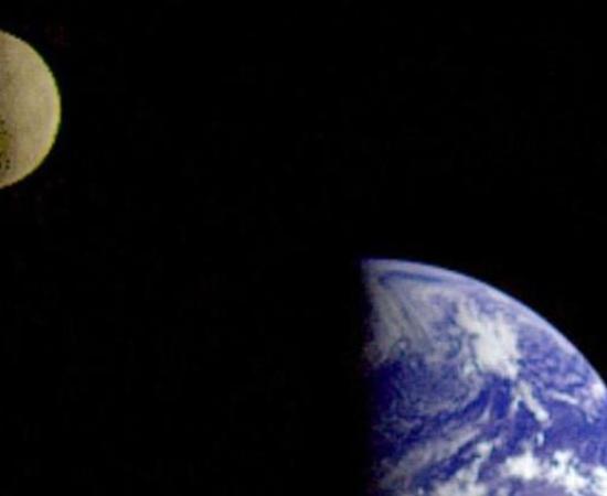 Earth and Moon Water Source