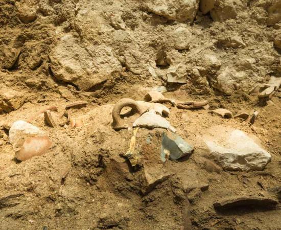 Remains of shattered artifacts found in Jerusalem caused by earthquake mentioned in the Bible. Source: Eliyahu Yanai / City of David